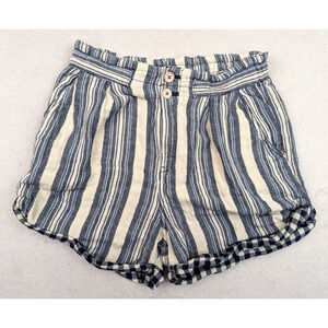 Pilcro Anthropologie sz 26 Everyday Stripe Paperbag High Waist Shorts 1087
